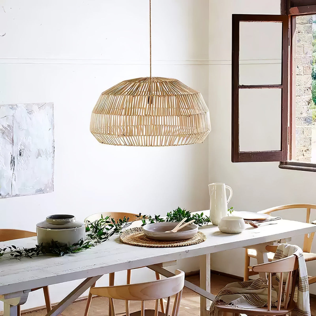 Cucarel lampada a sospensione in rattan