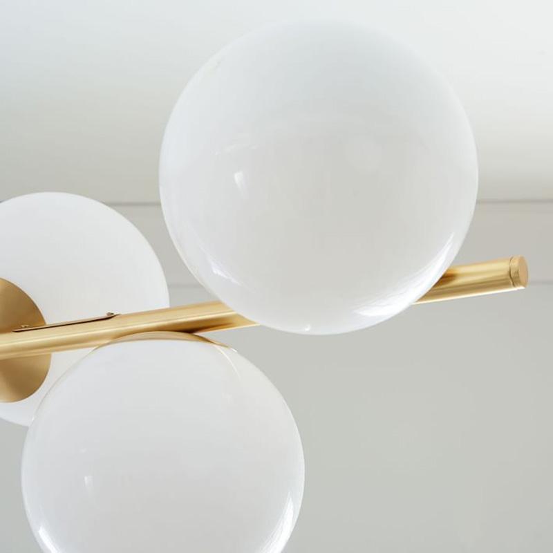 Casoella lampadario sfera & Stelo moderno Finitura Oro LED