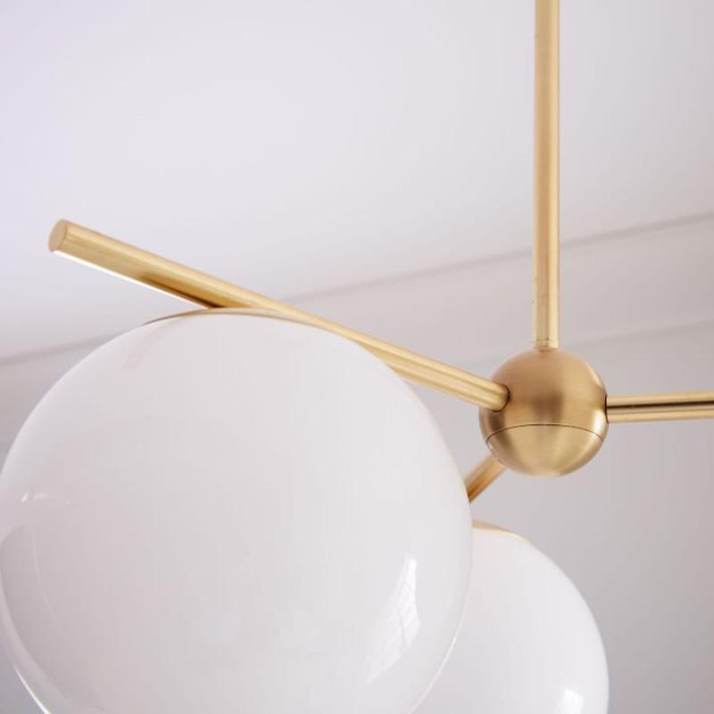 Casoella lampadario sfera & Stelo moderno Finitura Oro LED