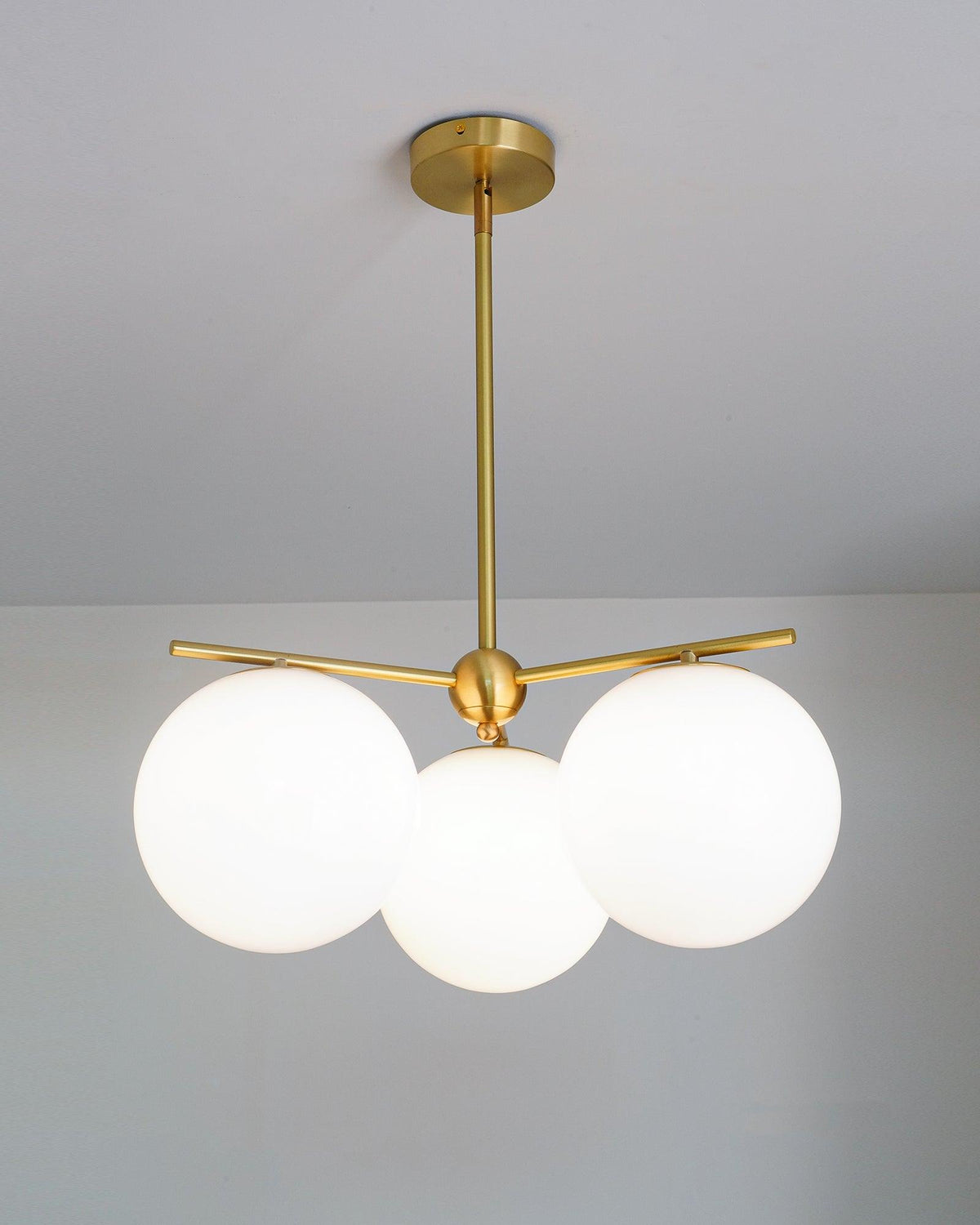 Casoella lampadario sfera & Stelo moderno Finitura Oro LED