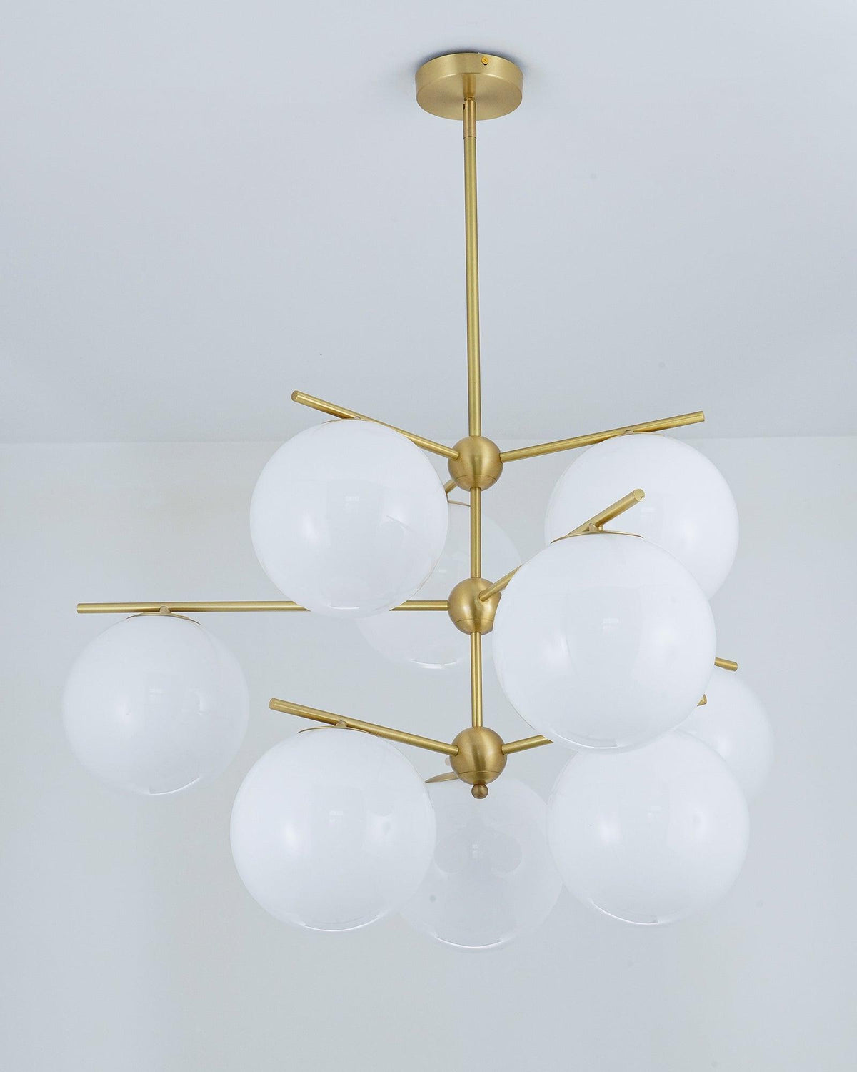 Casoella lampadario sfera & Stelo moderno Finitura Oro LED