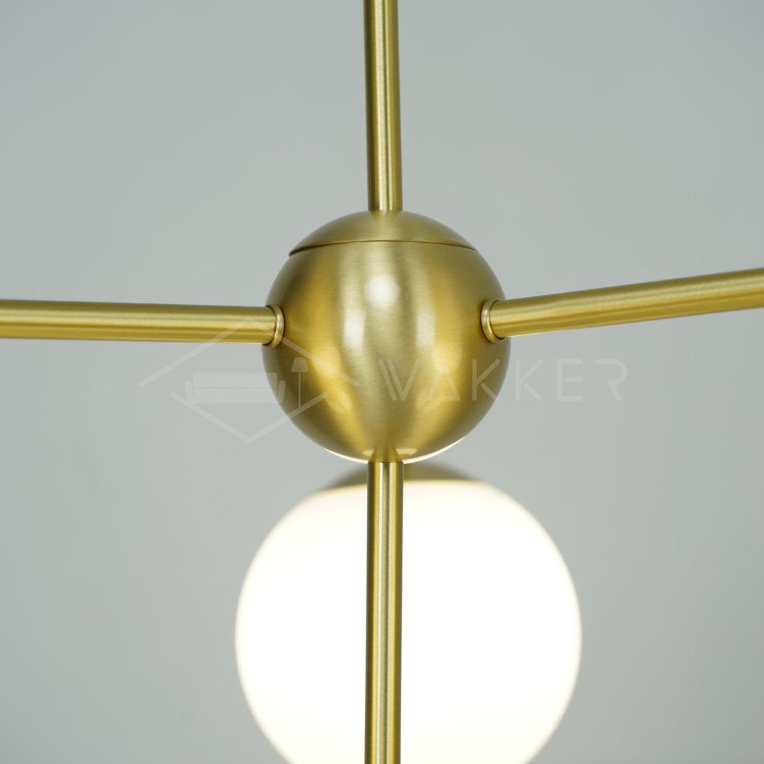 Casoella lampadario sfera & Stelo moderno Finitura Oro LED