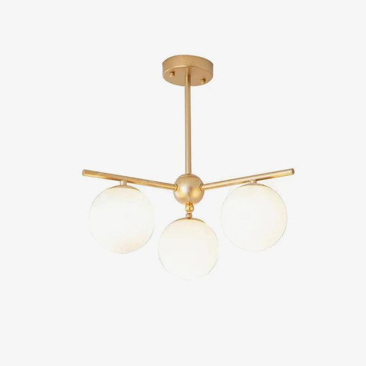 Casoella lampadario sfera & Stelo moderno Finitura Oro LED