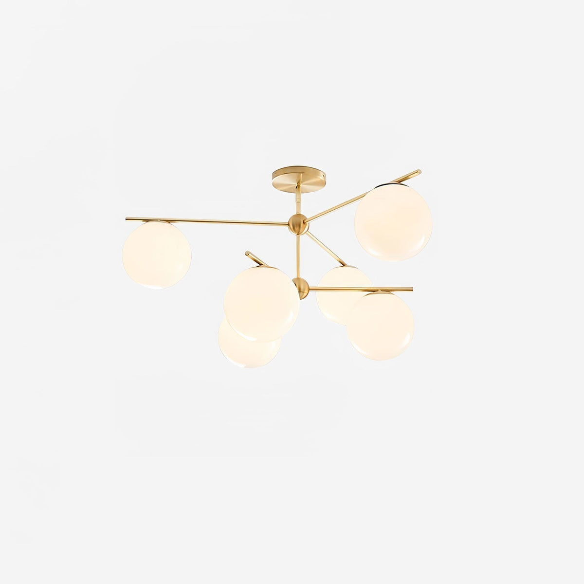Casoella lampadario sfera & Stelo moderno Finitura Oro LED