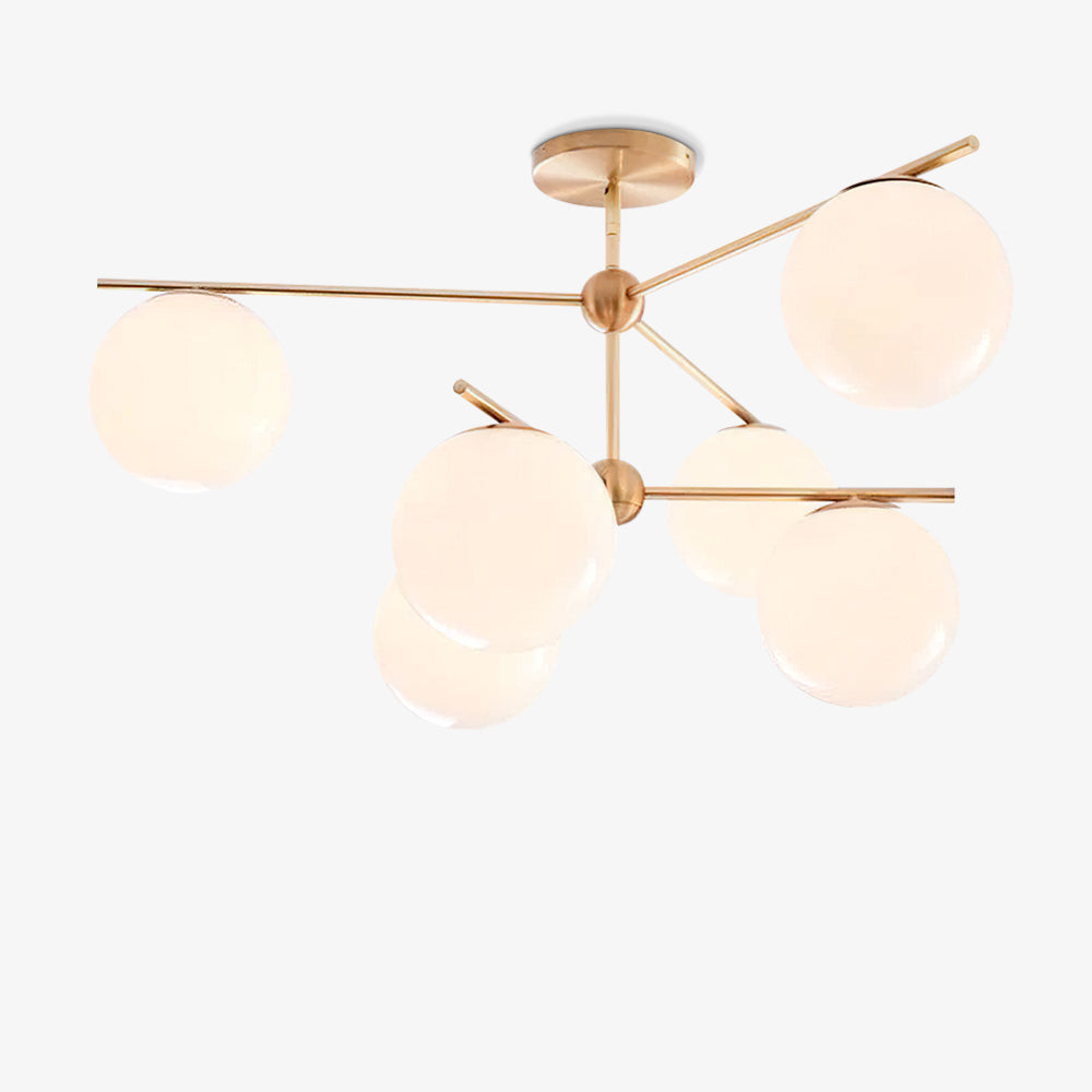 Casoella lampadario sfera & Stelo moderno Finitura Oro LED