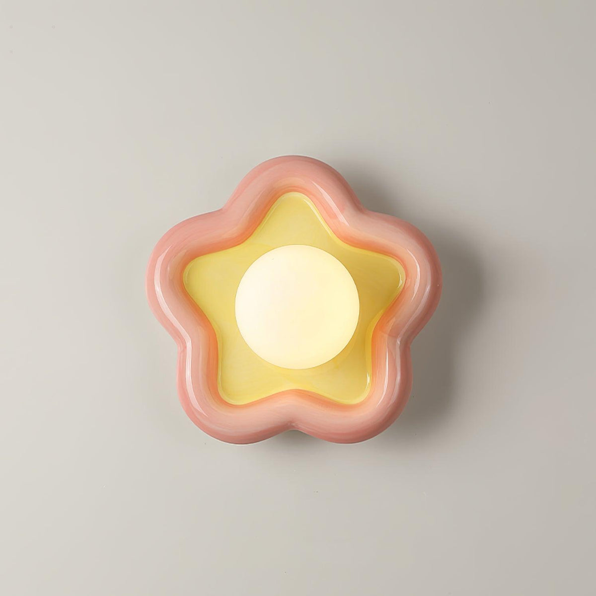 Petani lampada da parete a fiore Rosa e Giallo