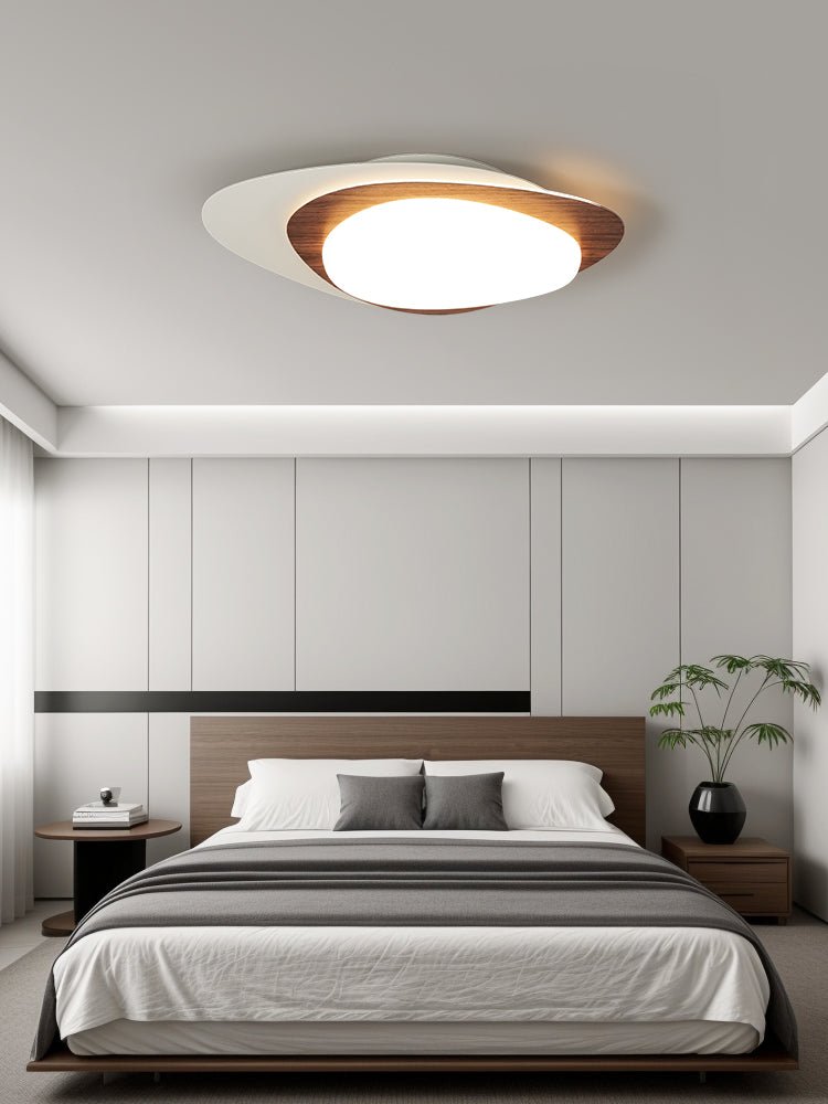 Fuji plafoniera Grana di Noce organica LED