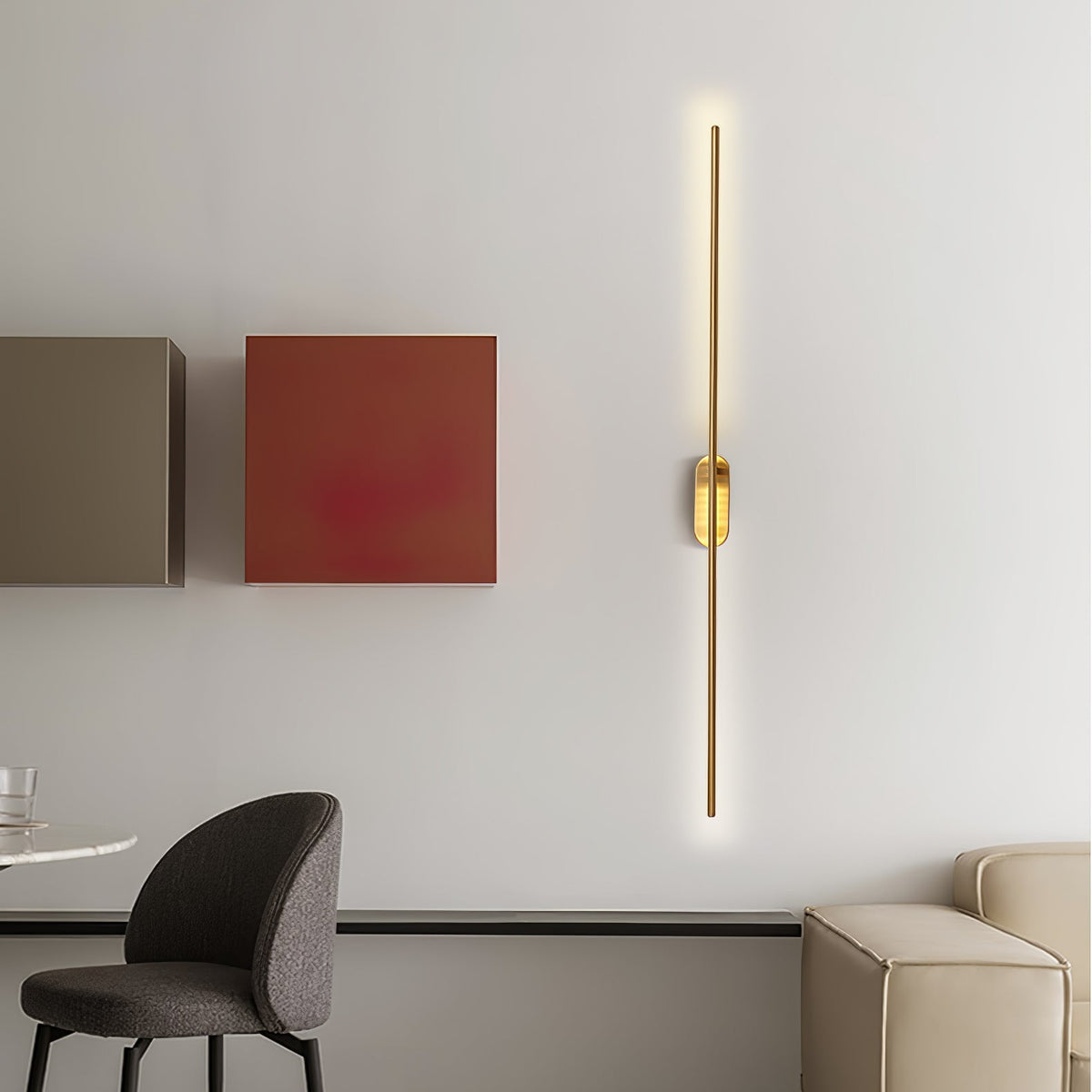 Marissa lampada da parete Stick Shaped in ottone