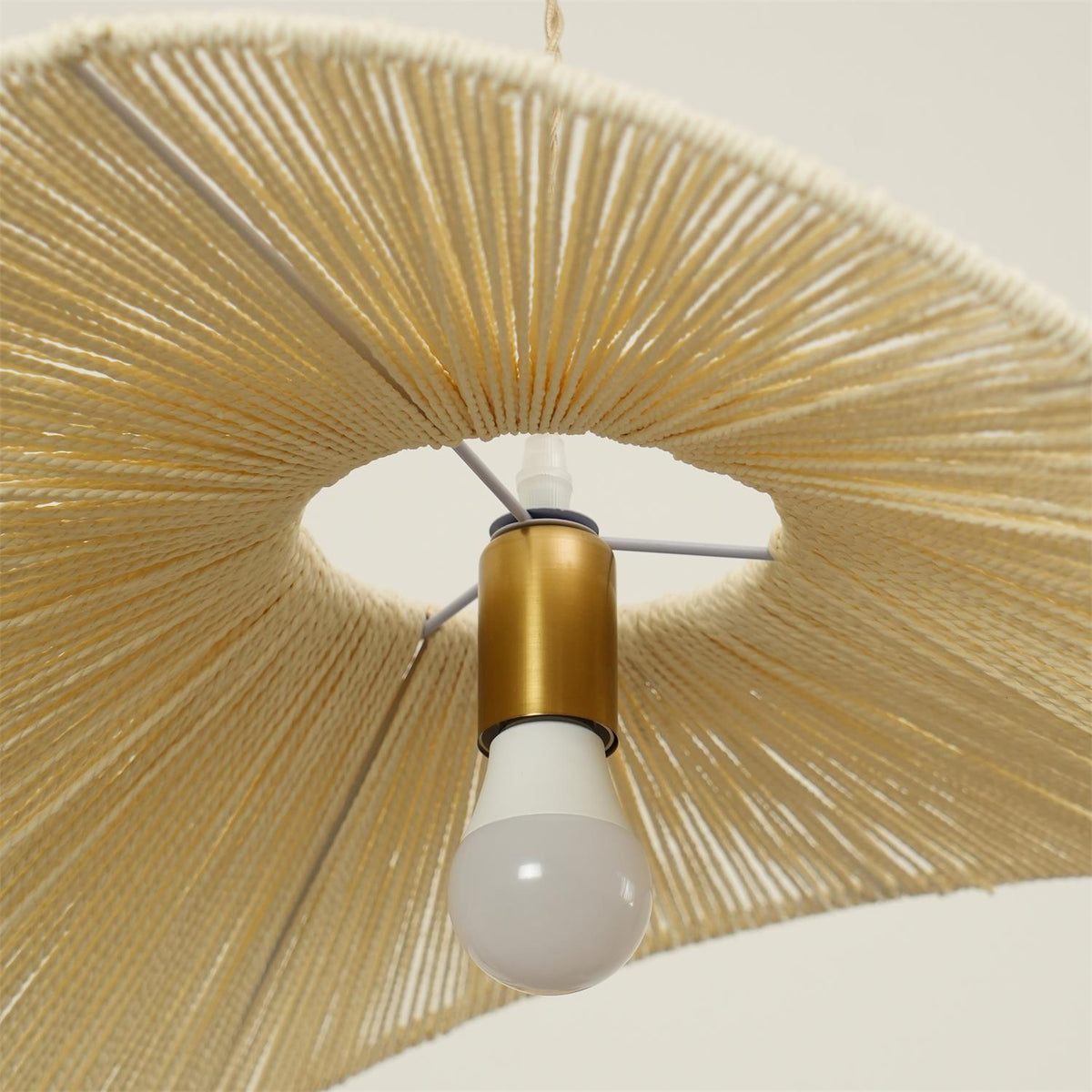 Canoeria lampada a sospensione in rattan intrecciato a mano naturale