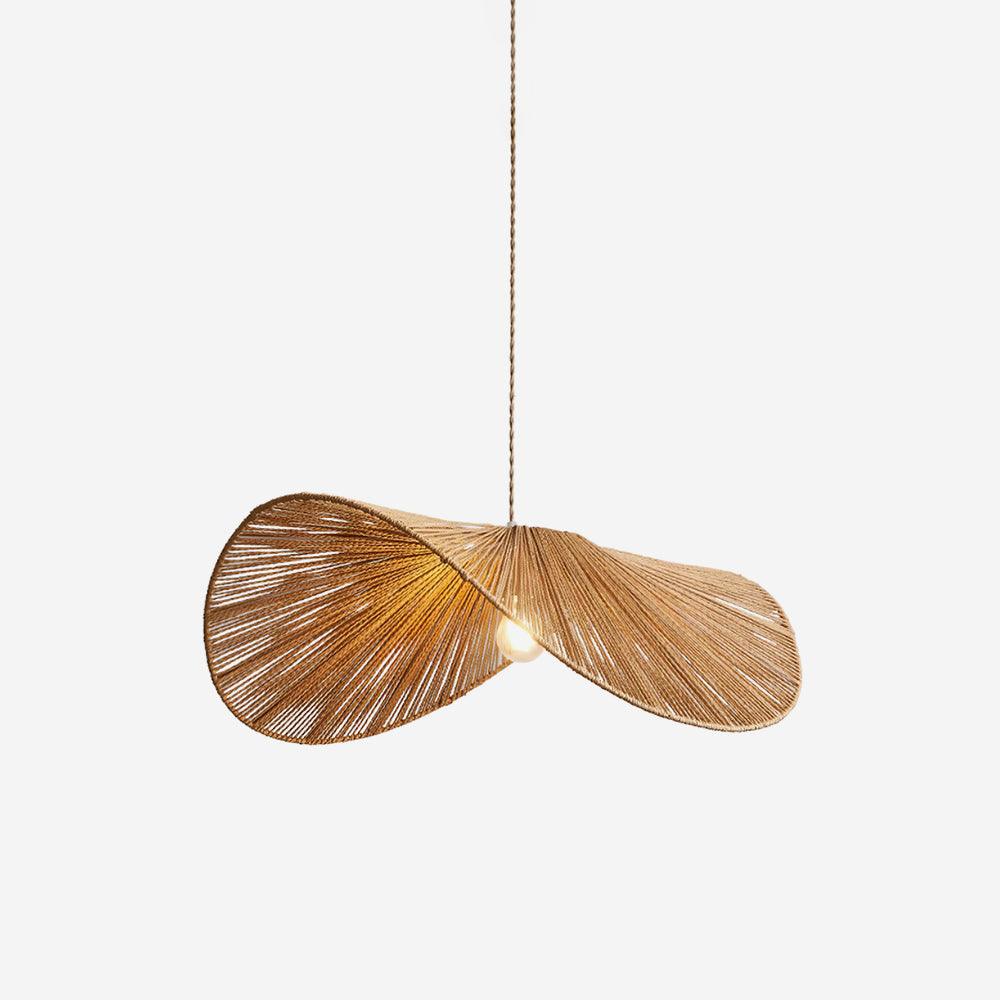 Canoeria lampada a sospensione in rattan intrecciato a mano naturale