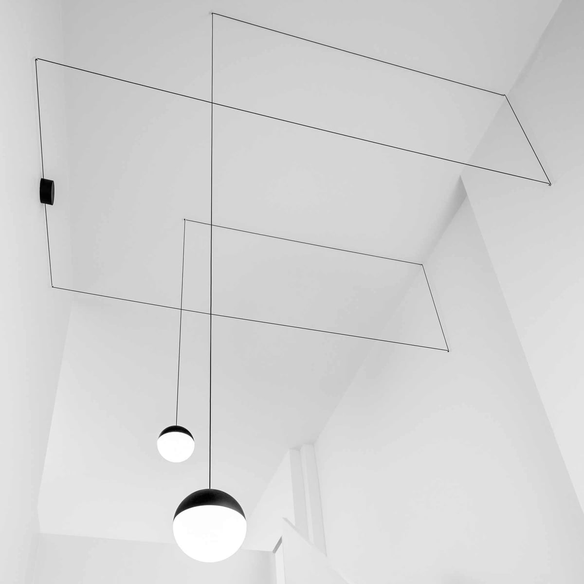 Fio lampada a sospensione plastica minimalista