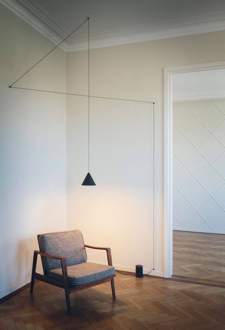 Fio lampada a sospensione plastica minimalista