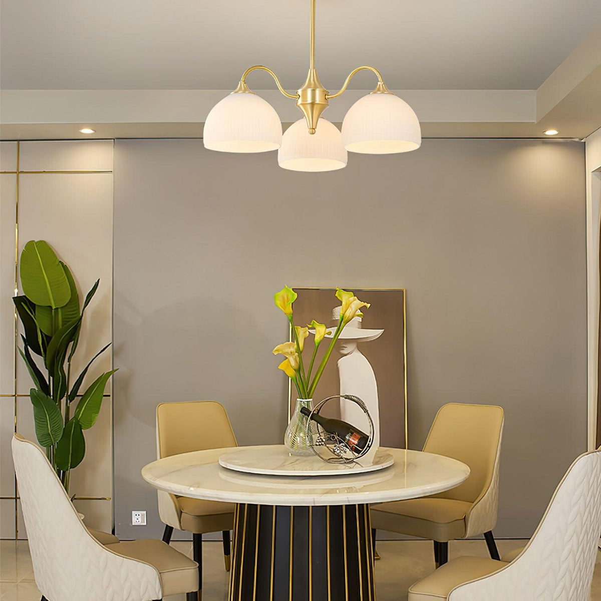Zaren lampadario Coppia in vetro a Righe
