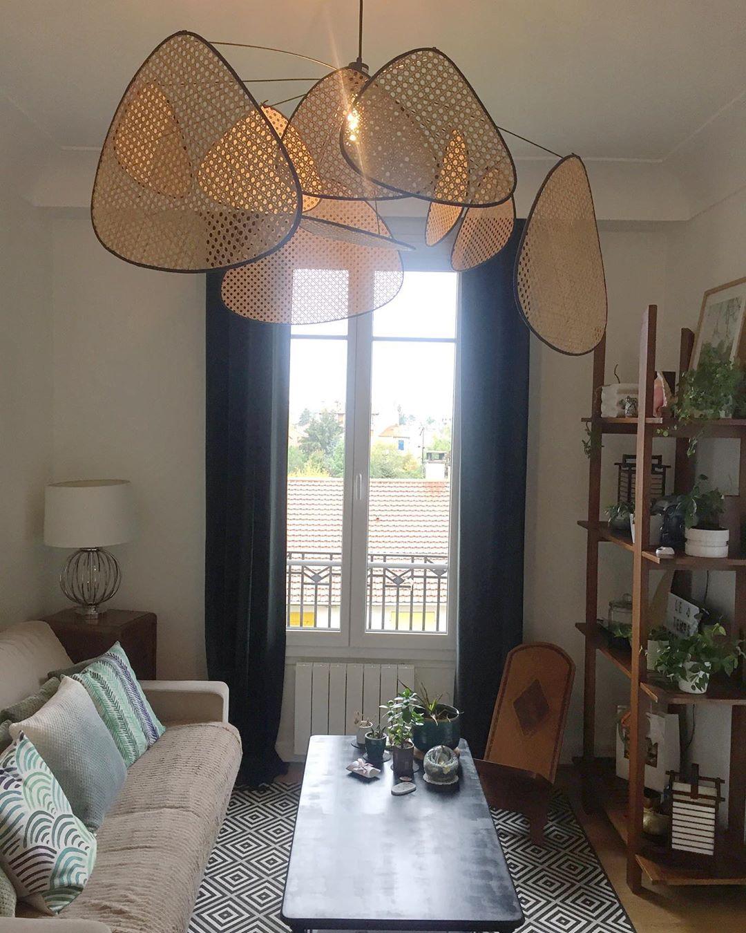 Lustra Lux Lampadario Schermo Cannage Sospensione Retro - Relic Pieces