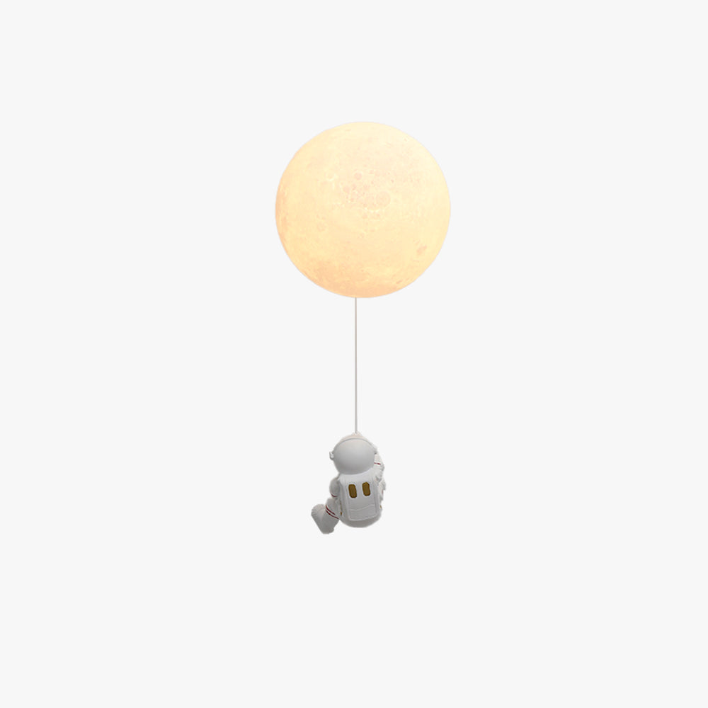 Aria Moderno Luna LED Applique Bianco Resina Camera dei Bambini - Relic Pieces
