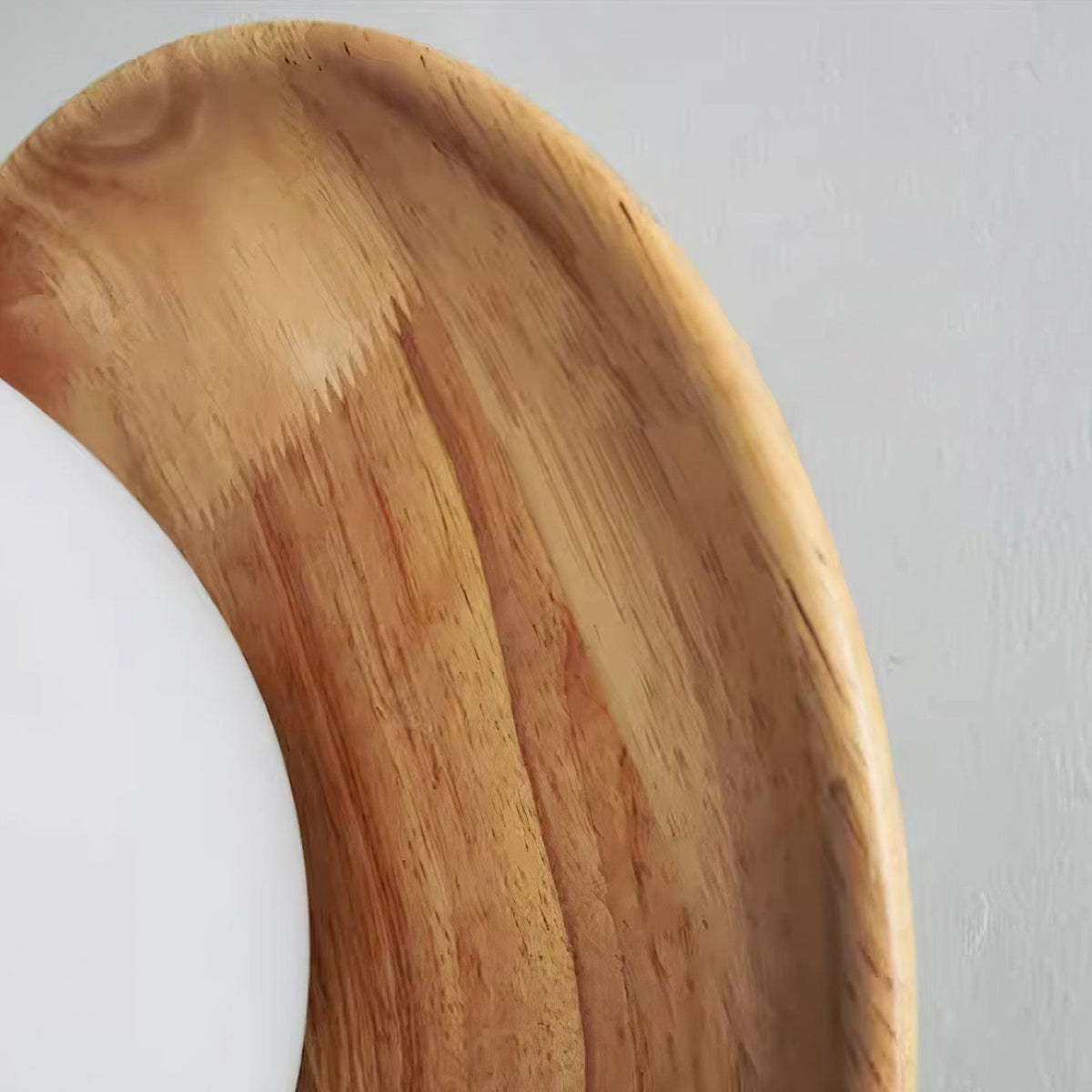 Lampada da parete Corpo in metallo con bordo in legno stile minimalista