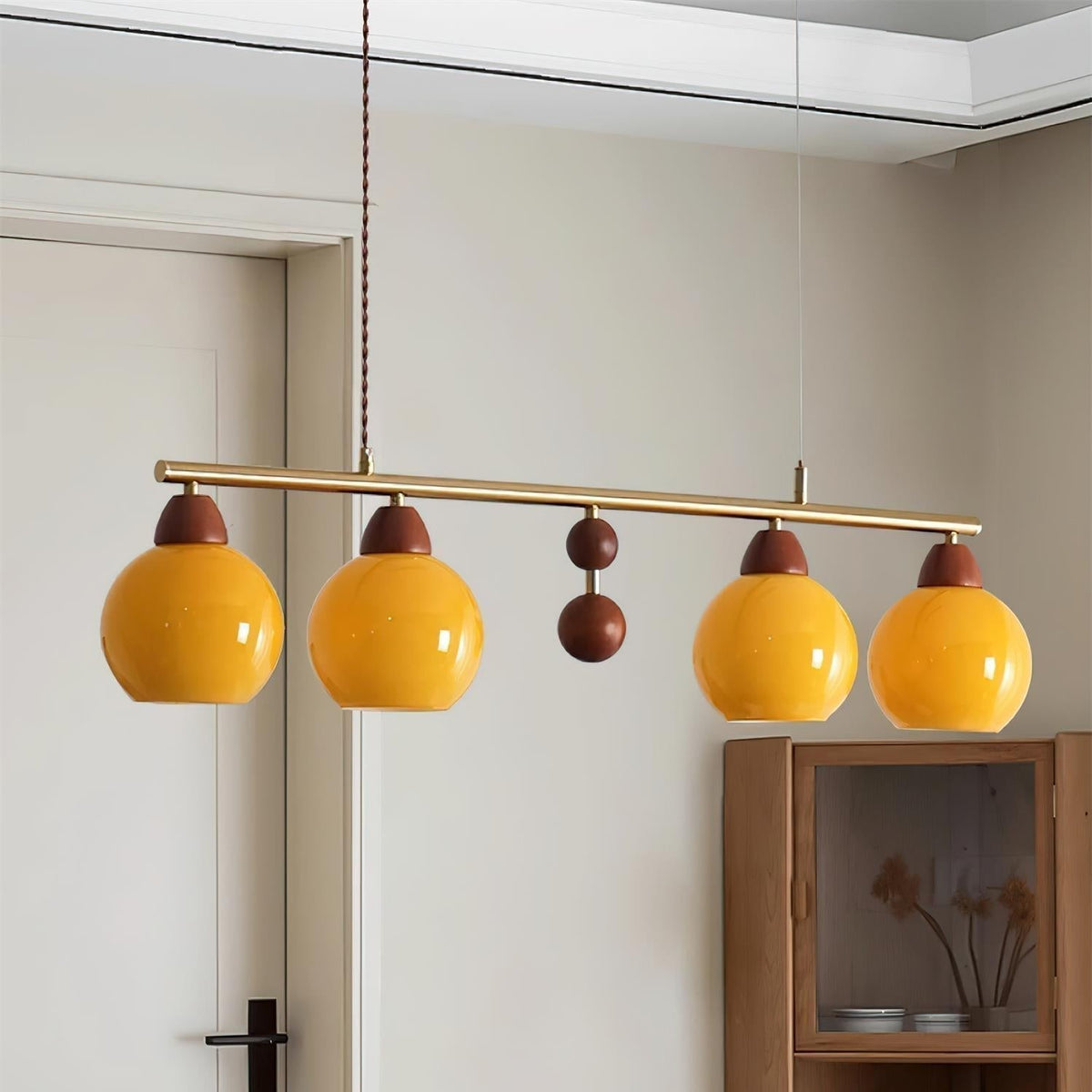 Lioruella lampadario in vetro soffiato a mano