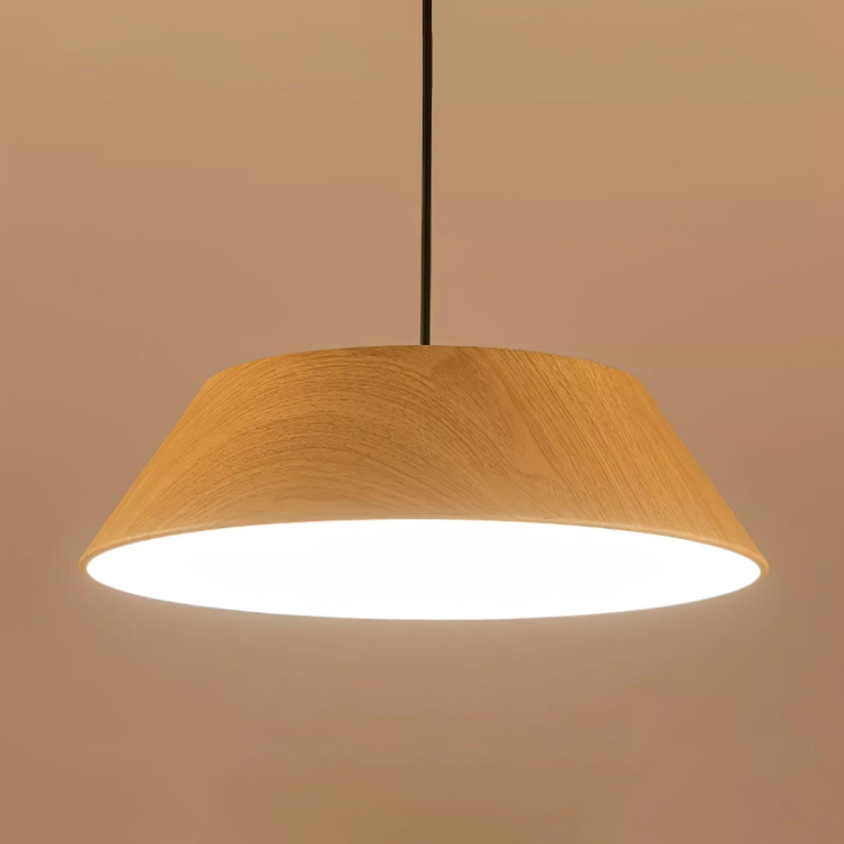 Novain lampada a sospensione con effetto legno