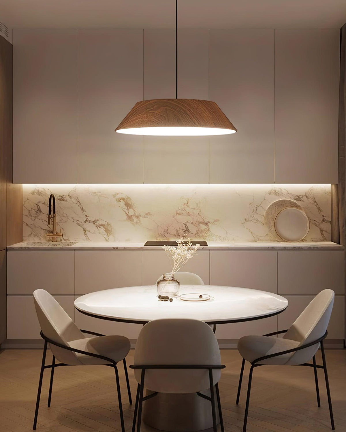 Novain lampada a sospensione con effetto legno