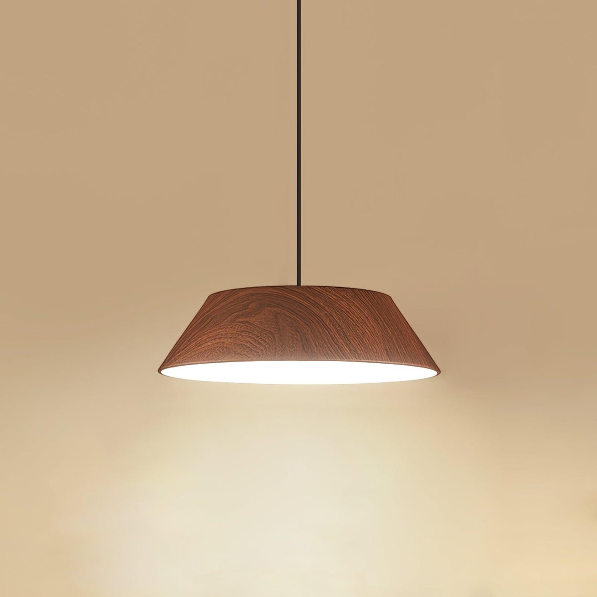 Novain lampada a sospensione con effetto legno