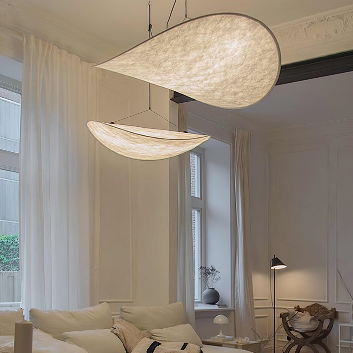 Luminette lampada a sospensione minimalista in Seta