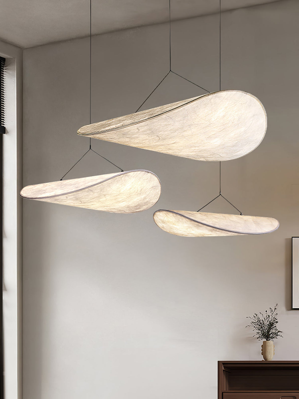 Luminette lampada a sospensione minimalista in Seta