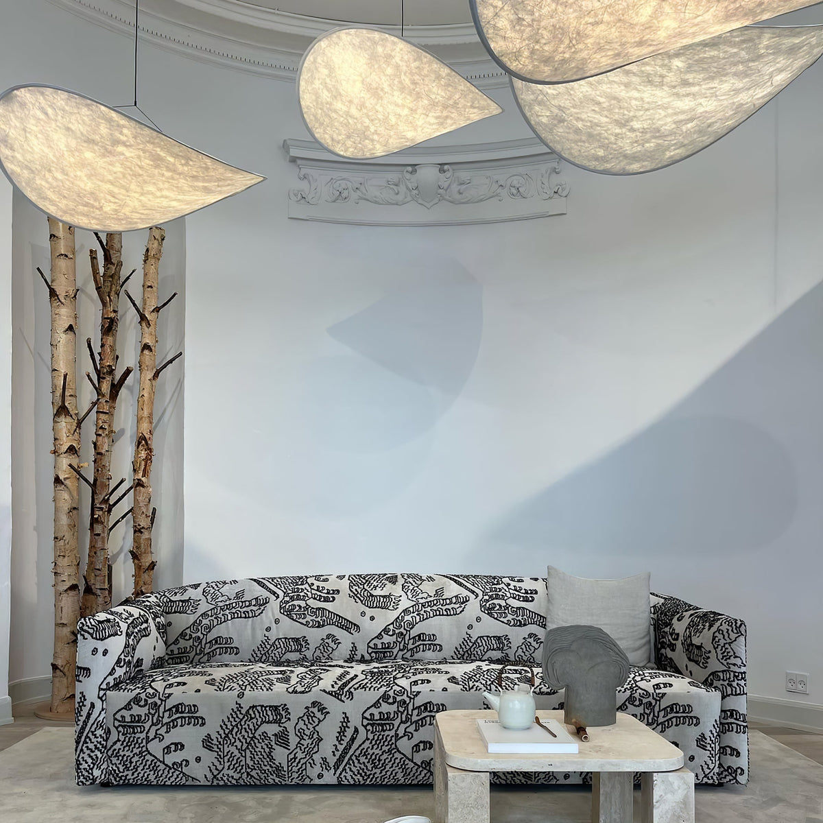 Luminette lampada a sospensione minimalista in Seta