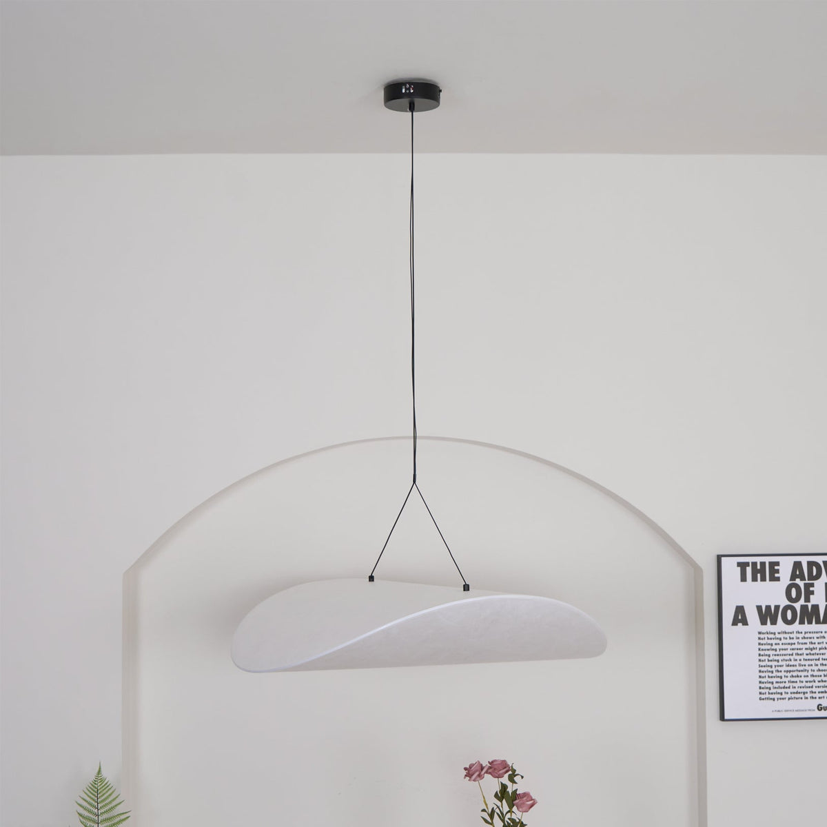 Luminette lampada a sospensione minimalista in Seta