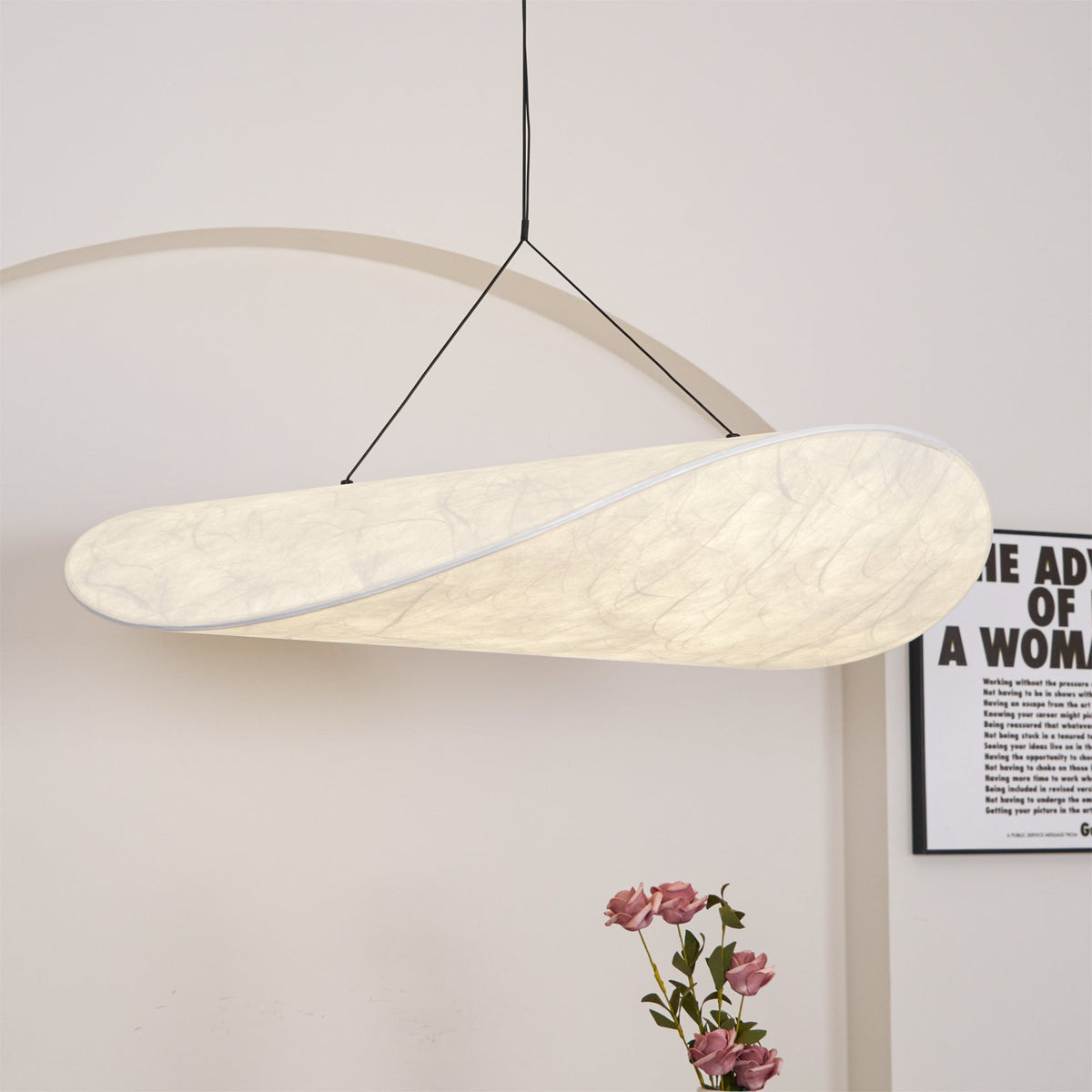 Luminette lampada a sospensione minimalista in Seta