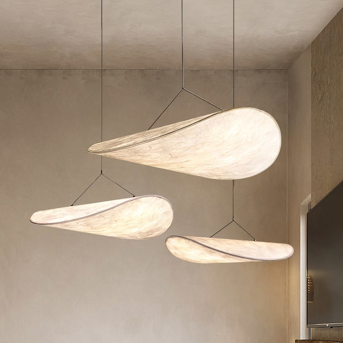 Luminette lampada a sospensione minimalista in Seta