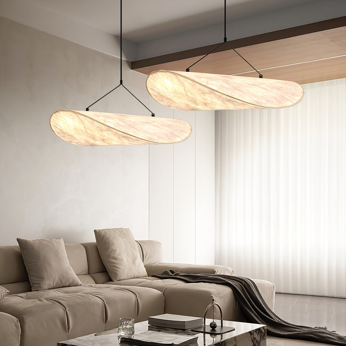Luminette lampada a sospensione minimalista in Seta