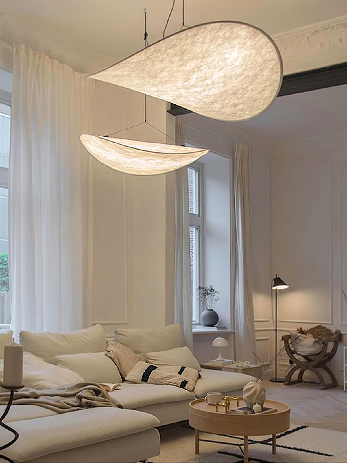 Luminette lampada a sospensione minimalista in Seta