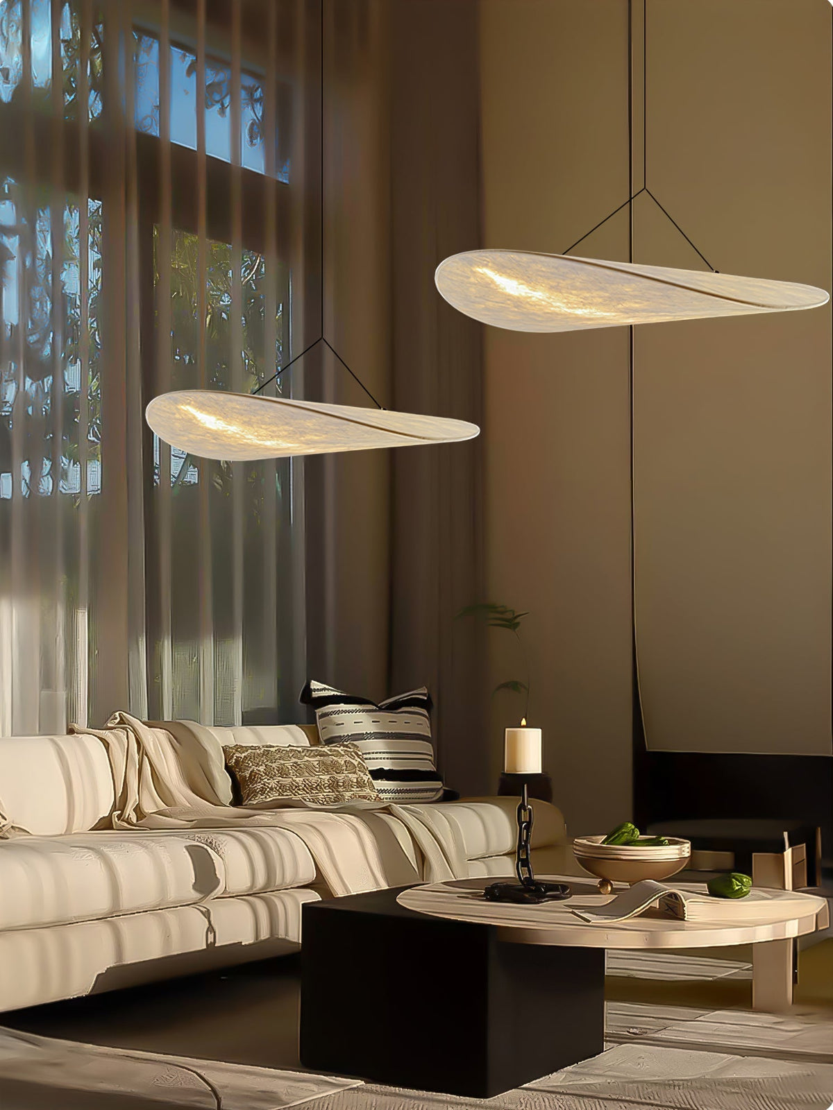 Luminette lampada a sospensione minimalista in Seta