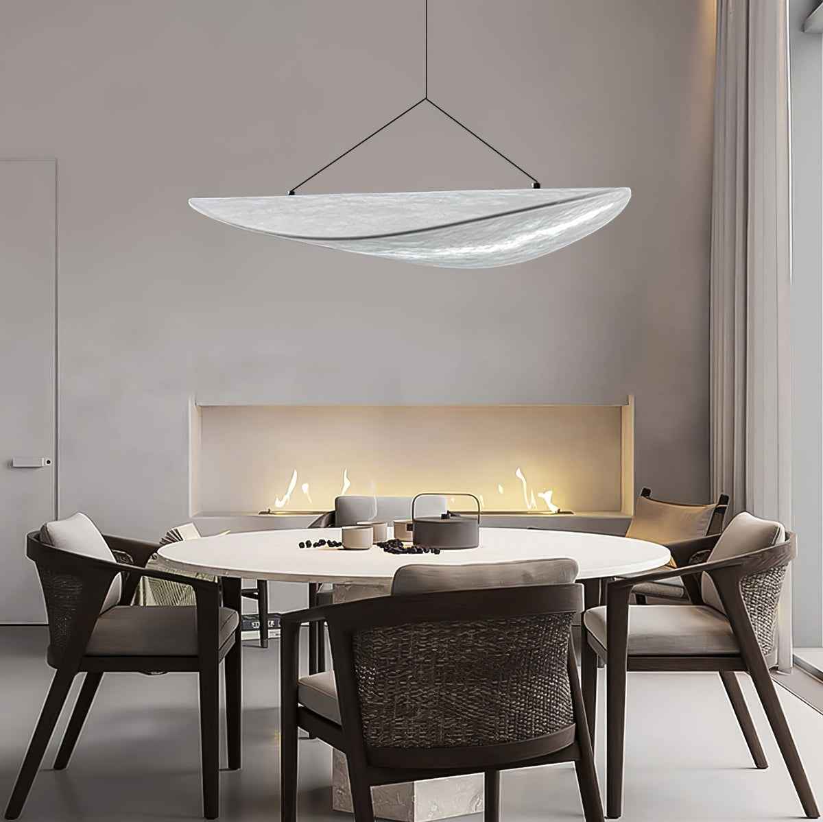 Luminette lampada a sospensione minimalista in Seta
