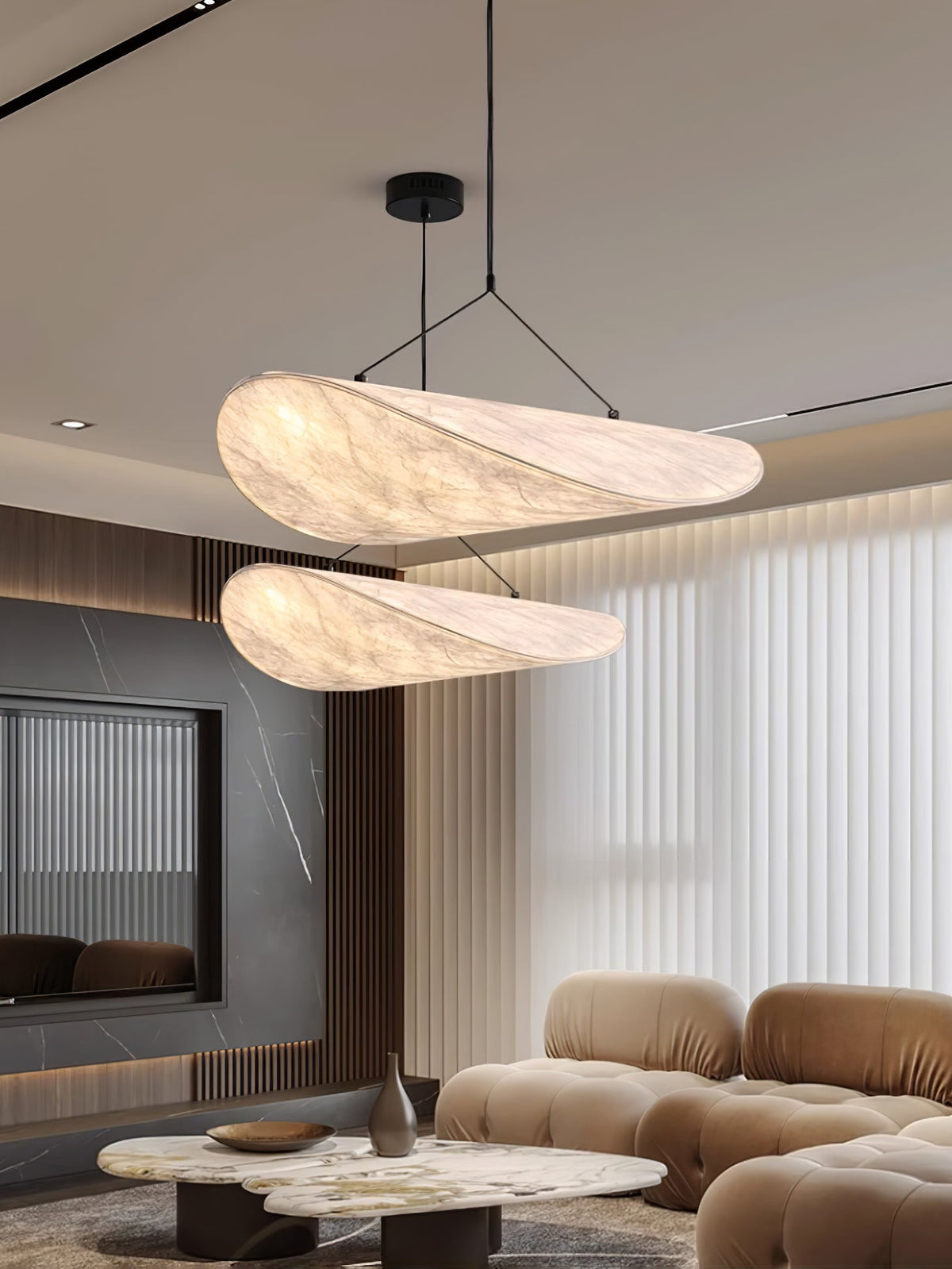 Luminette lampada a sospensione minimalista in Seta