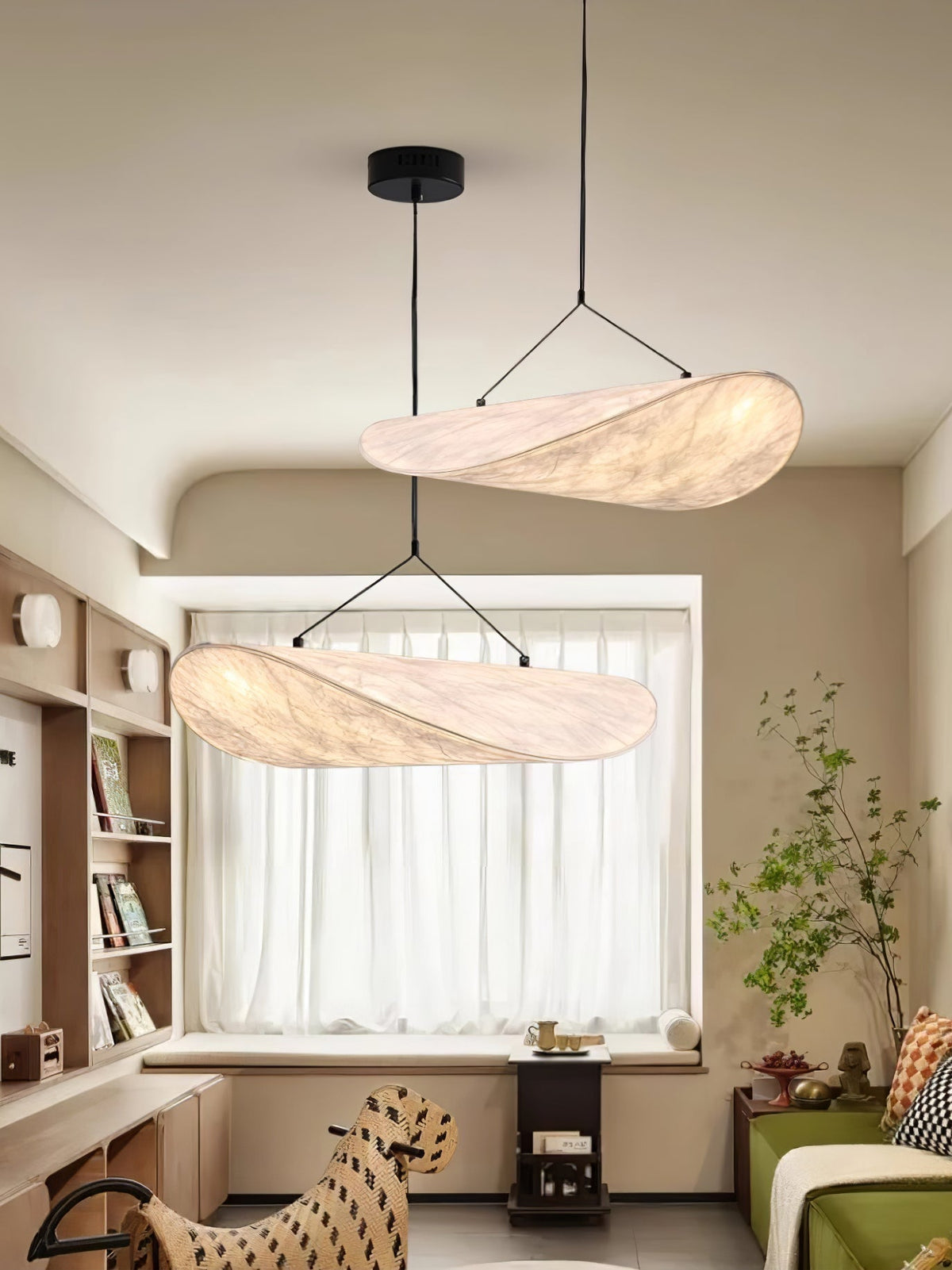 Luminette lampada a sospensione minimalista in Seta