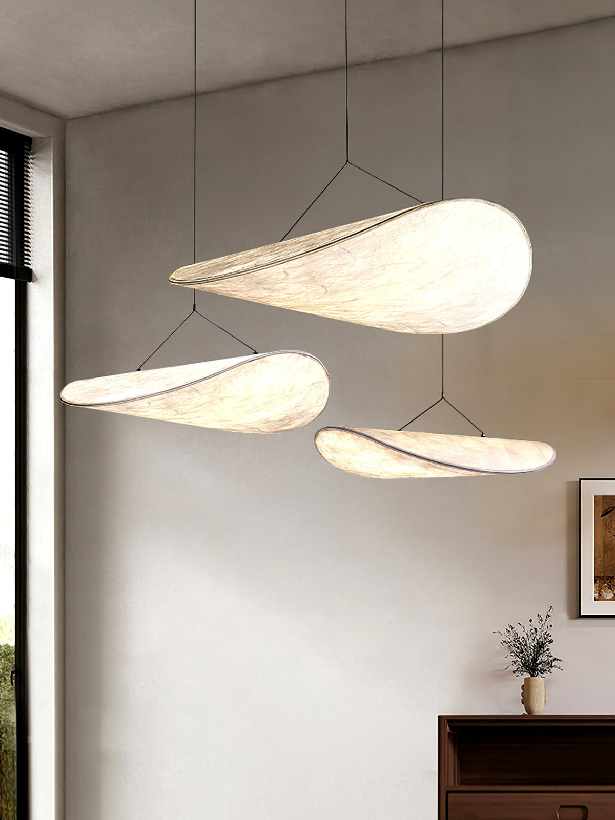 Luminette lampada a sospensione minimalista in Seta