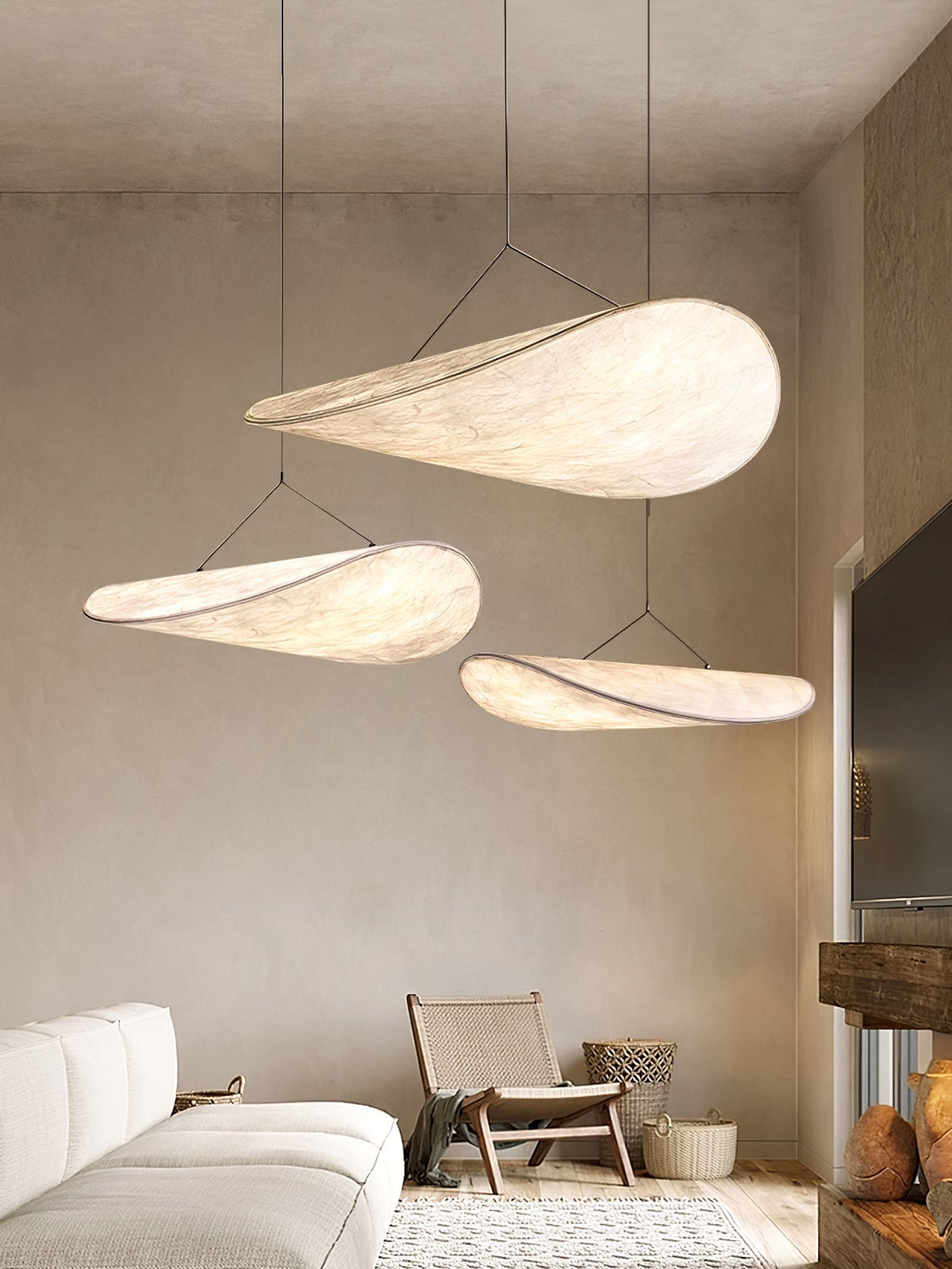 Luminette lampada a sospensione minimalista in Seta