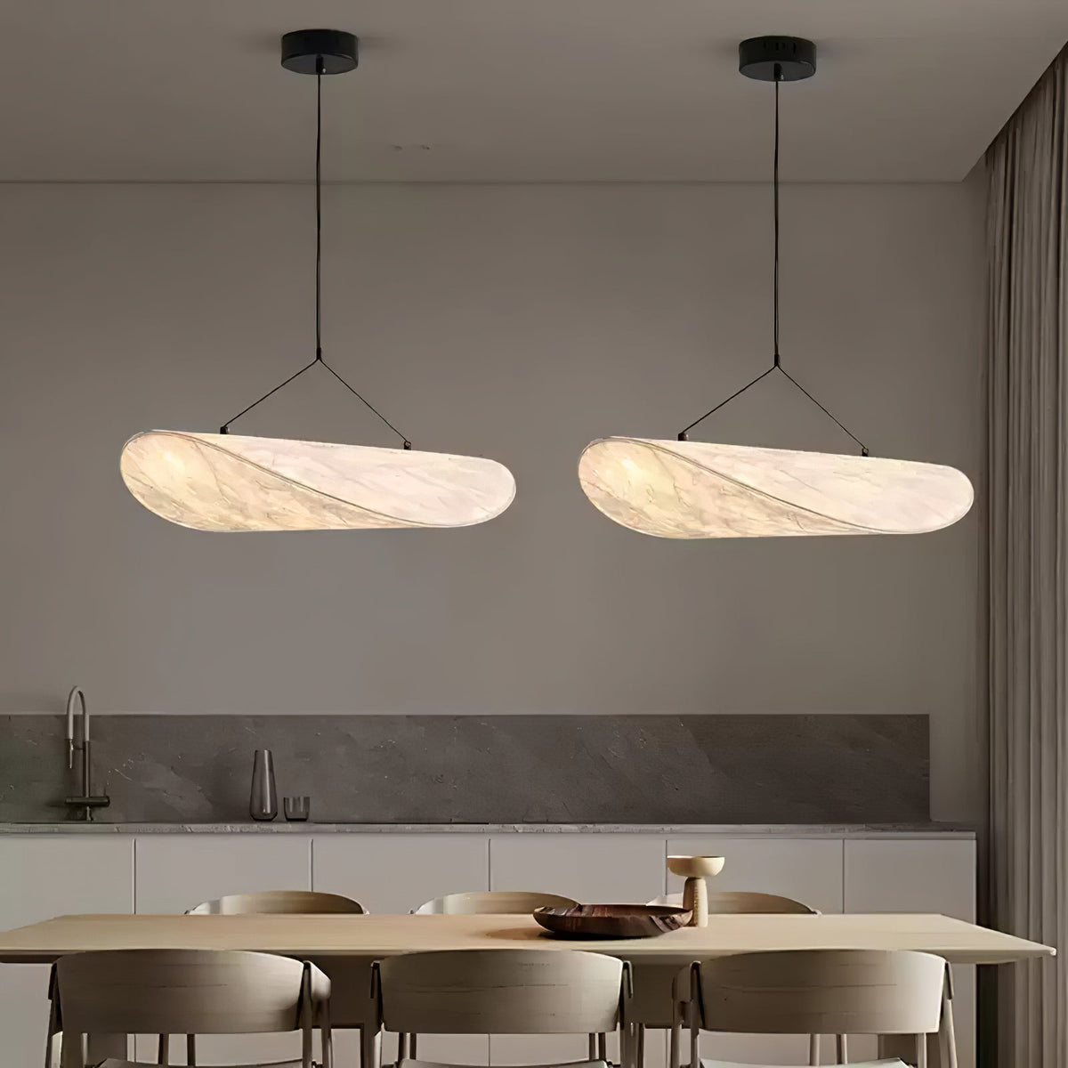 Luminette lampada a sospensione minimalista in Seta