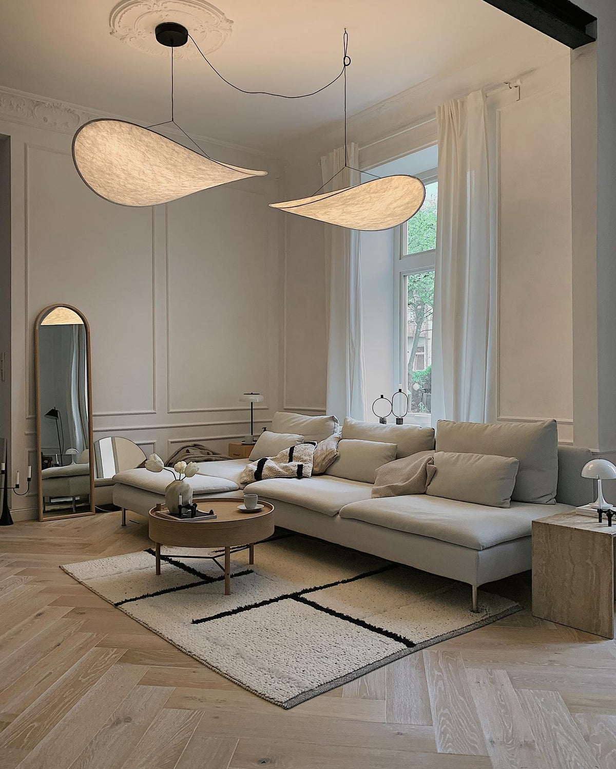 Luminette lampada a sospensione minimalista in Seta