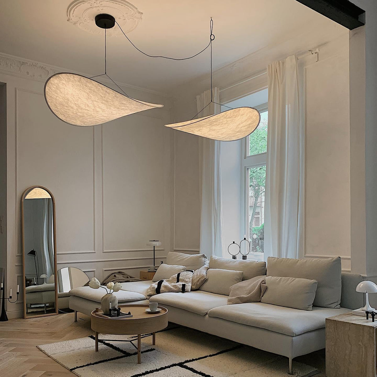 Luminette lampada a sospensione minimalista in Seta