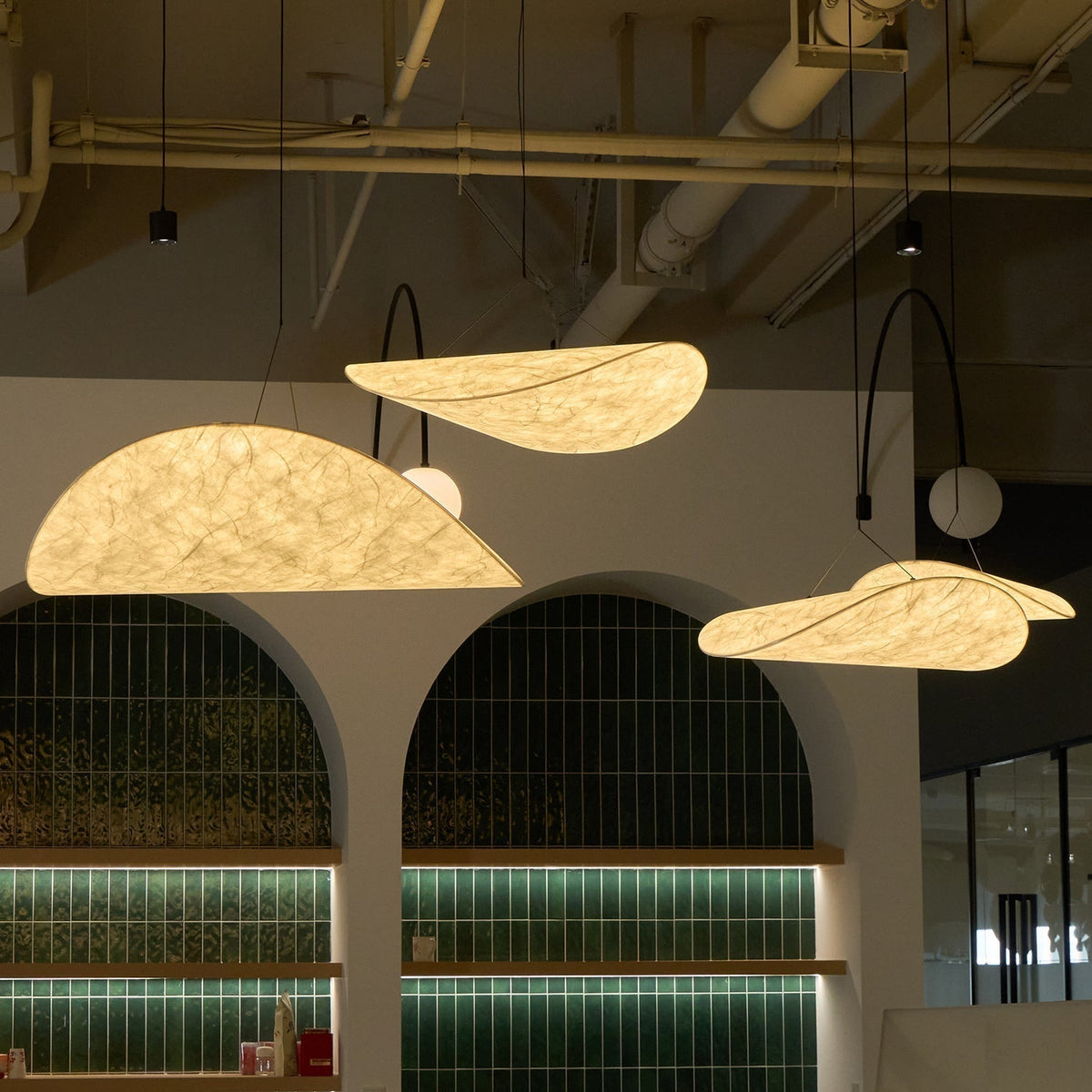 Luminette lampada a sospensione minimalista in Seta