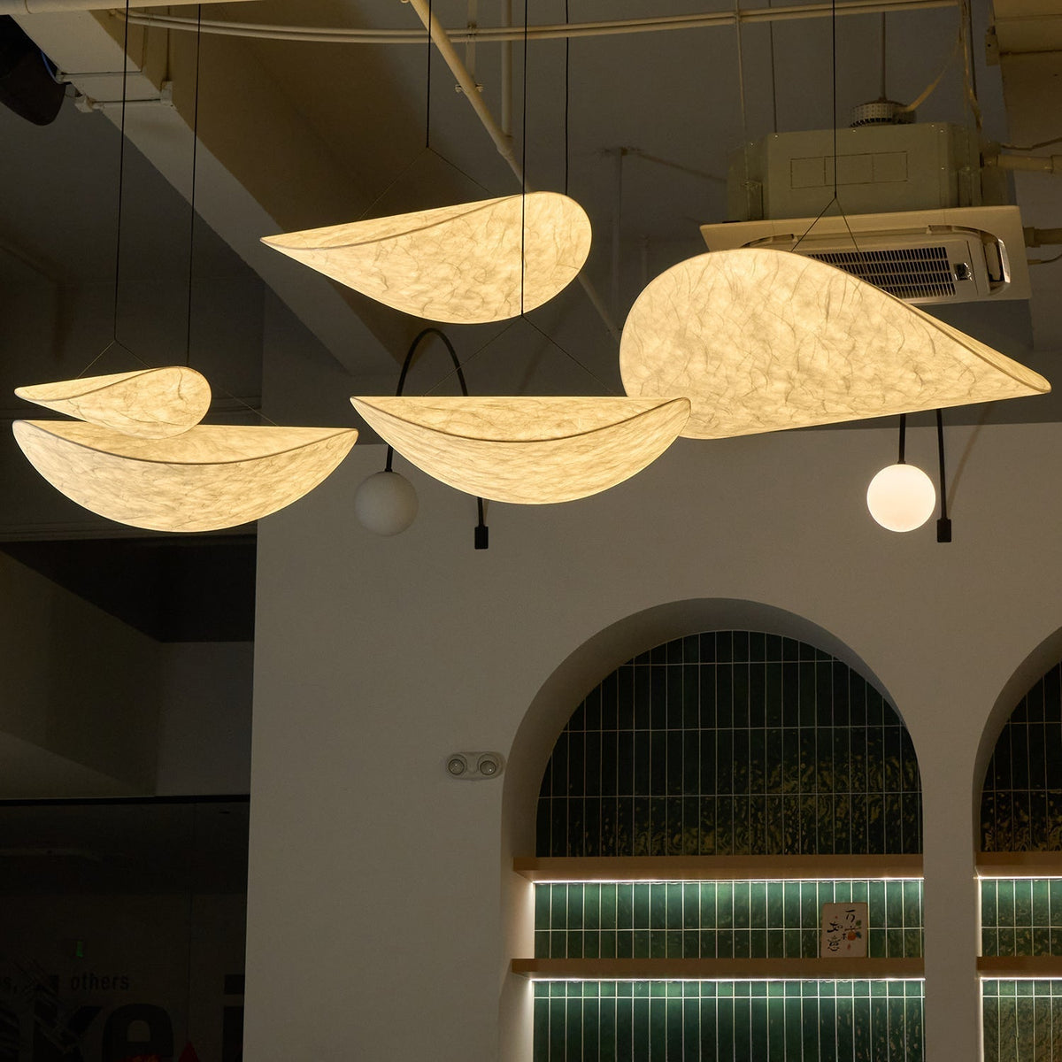 Luminette lampada a sospensione minimalista in Seta