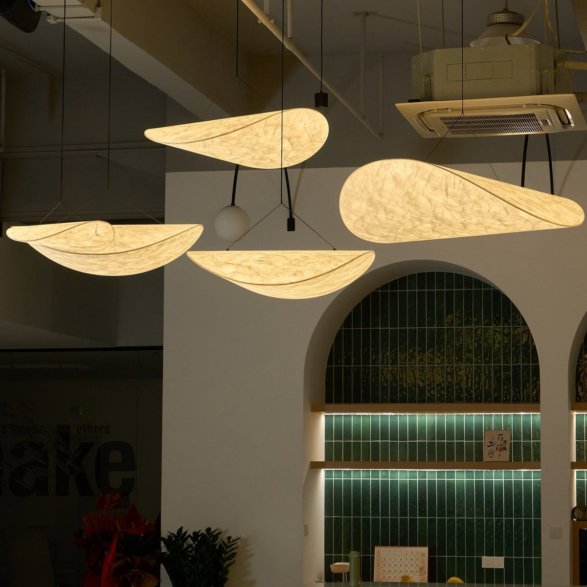 Luminette lampada a sospensione minimalista in Seta