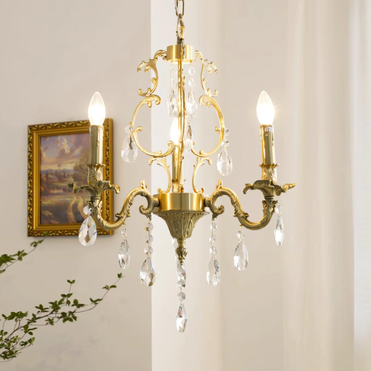 Elvion Lux Lampadario Classico di Lusso in Ottone e Cristallo - Relic Pieces