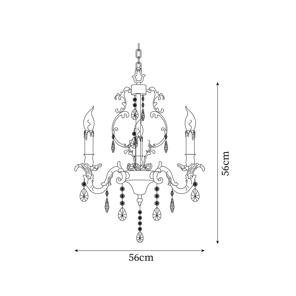 Elvion Lux Lampadario Classico di Lusso in Ottone e Cristallo - Relic Pieces