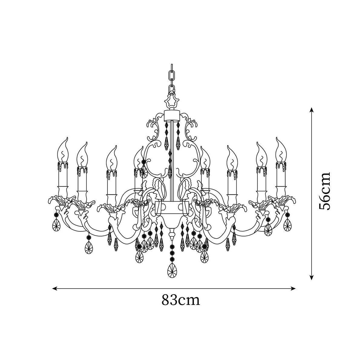 Elvion Lux Lampadario Classico di Lusso in Ottone e Cristallo - Relic Pieces