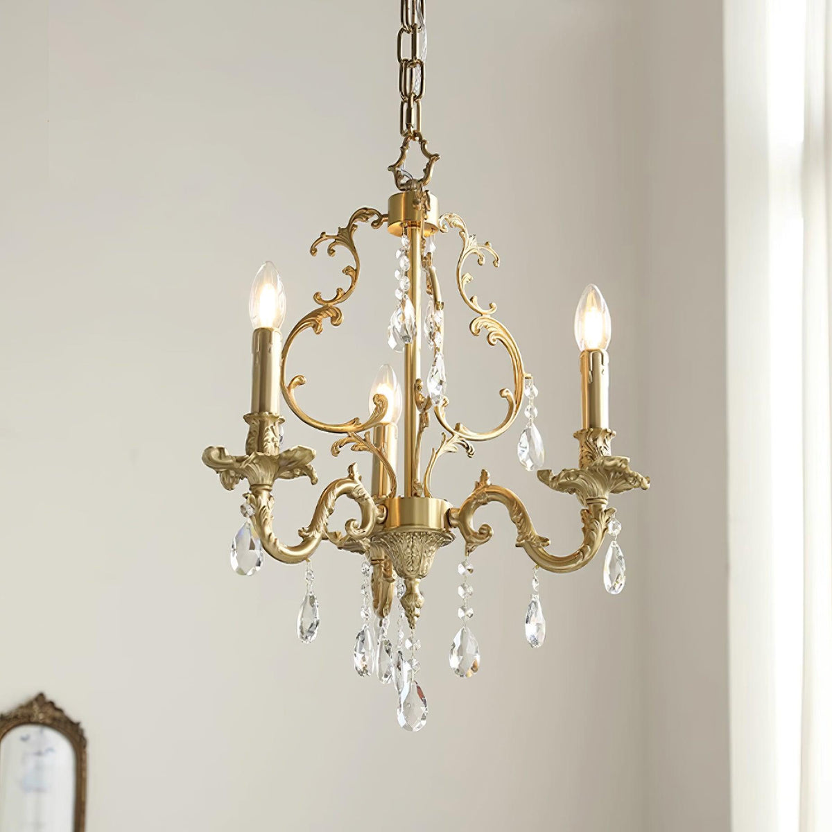 Elvion Lux Lampadario Classico di Lusso in Ottone e Cristallo - Relic Pieces