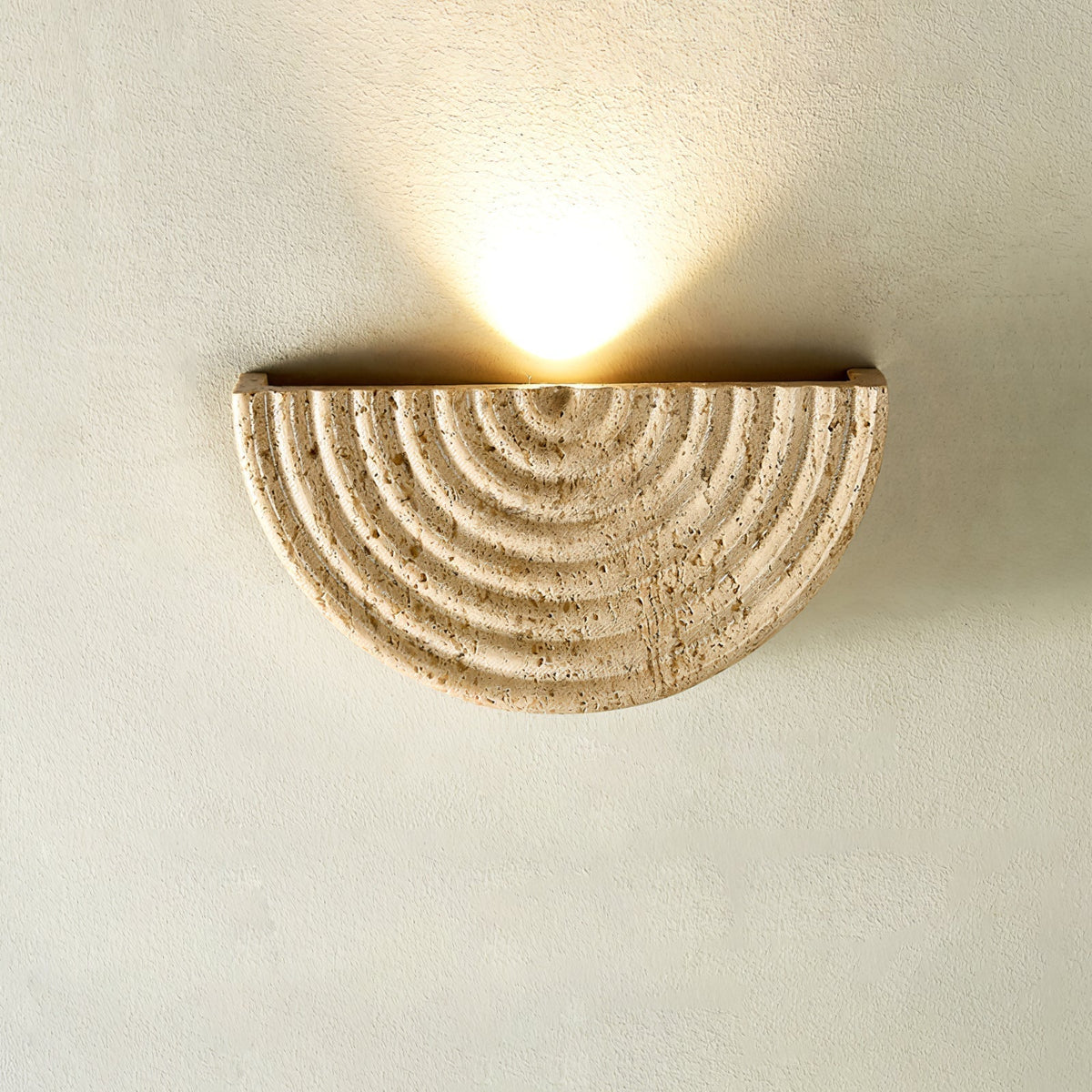 Faro travertino Mezzaluna lampada da parete