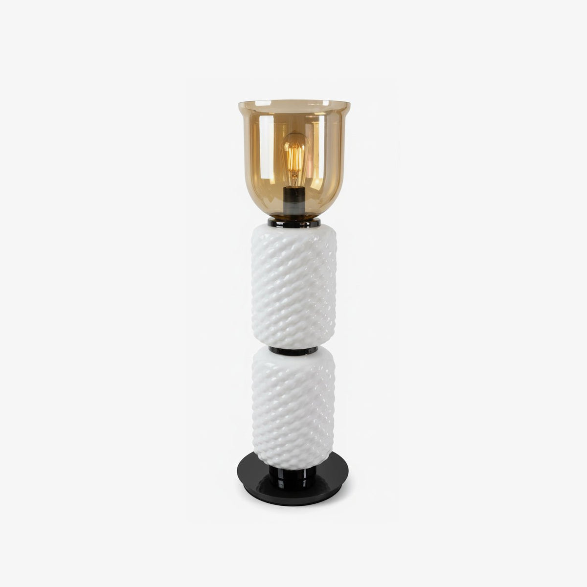 Zephiron lampada da tavolo in vetro stratificato texturizzato